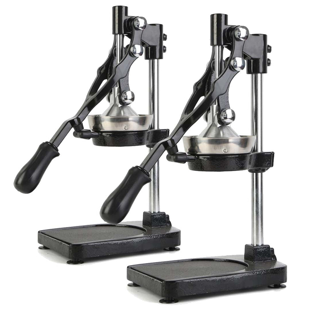 NNEAGS 2X Stainless Steel Manual Juicer Hand Press Juice Extractor Squeezer Black