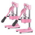 NNEAGS 2X Manual Juicer Hand Press Juice Extractor Squeezer Orange Citrus Pink
