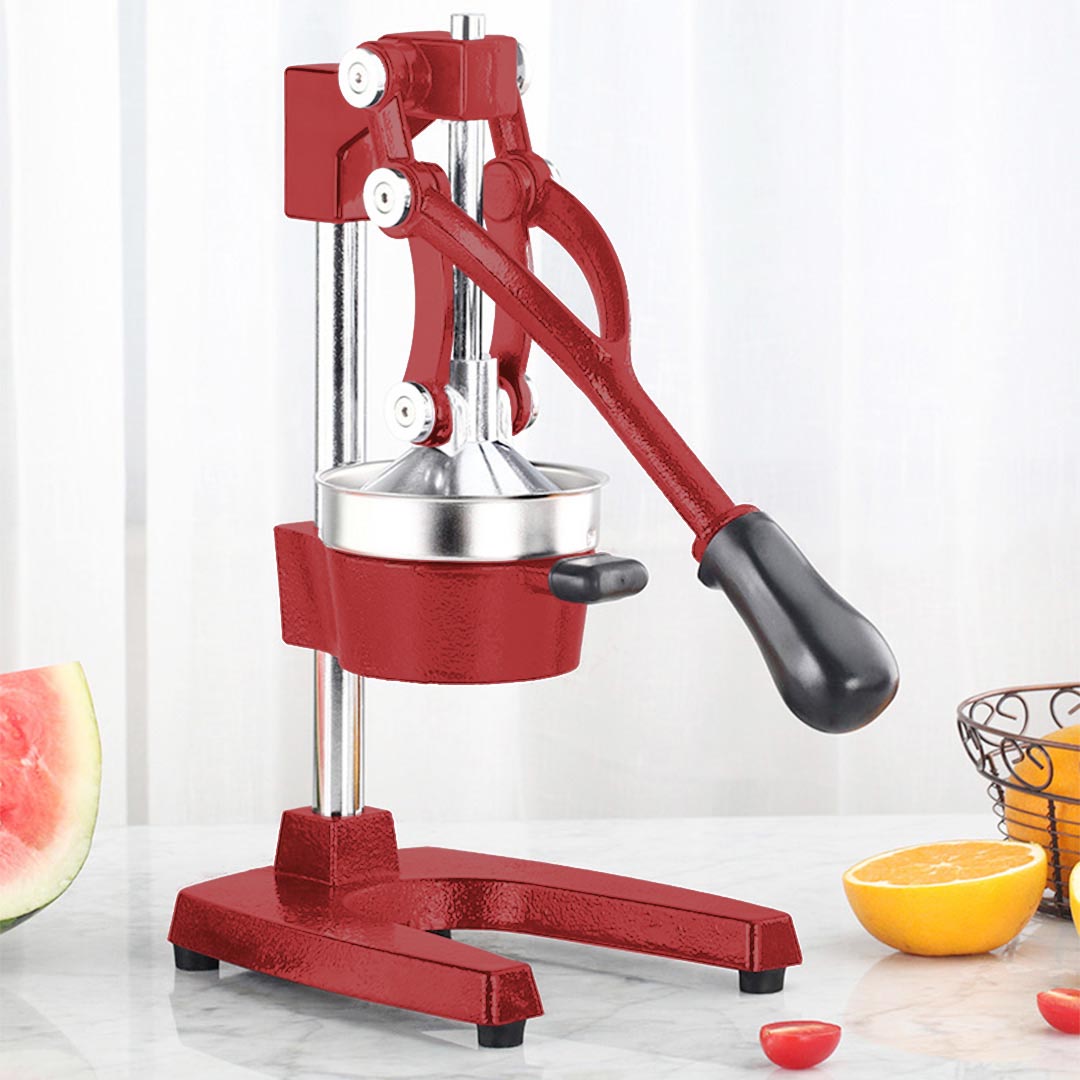 NNEAGS Manual Juicer Hand Press Juice Extractor Squeezer Orange Citrus Red