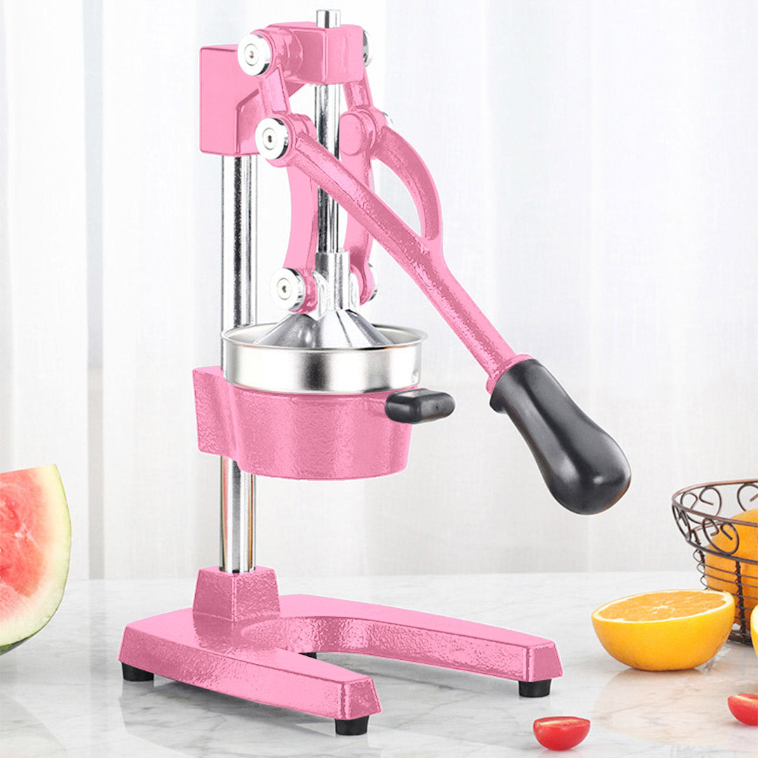 NNEAGS 2X Manual Juicer Hand Press Juice Extractor Squeezer Orange Citrus Pink