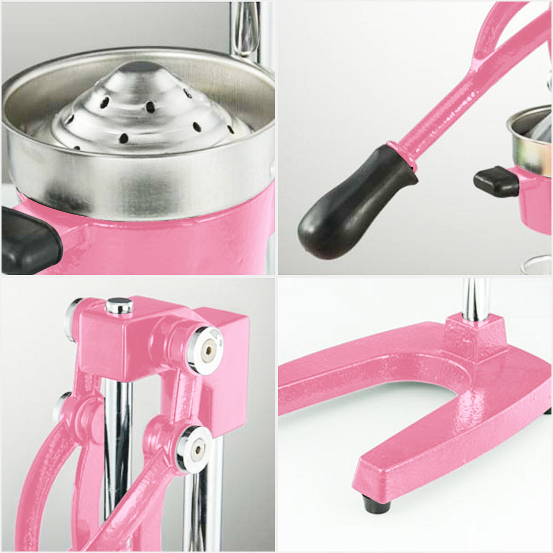 NNEAGS Manual Juicer Hand Press Juice Extractor Squeezer Orange Citrus Pink