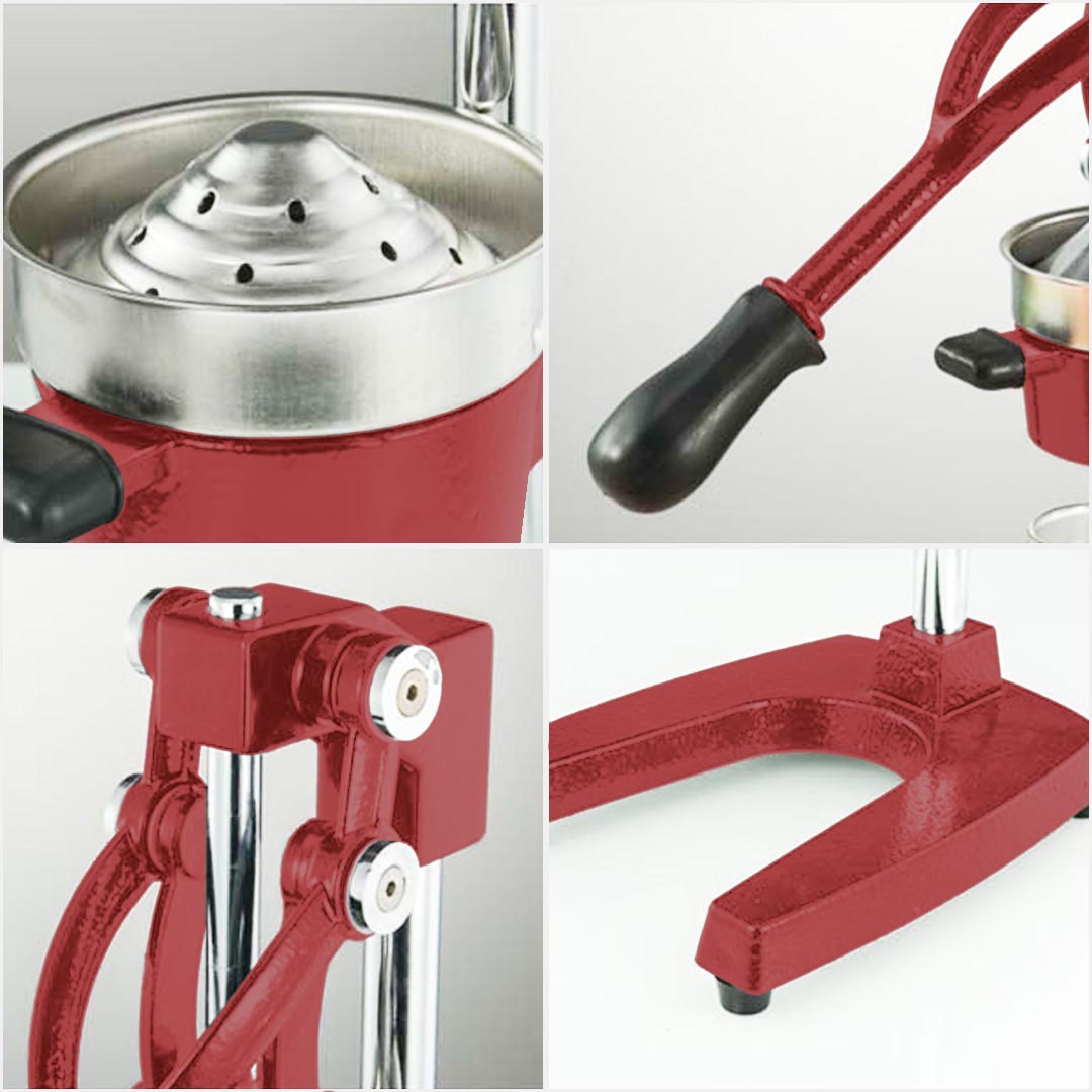 NNEAGS Manual Juicer Hand Press Juice Extractor Squeezer Orange Citrus Red