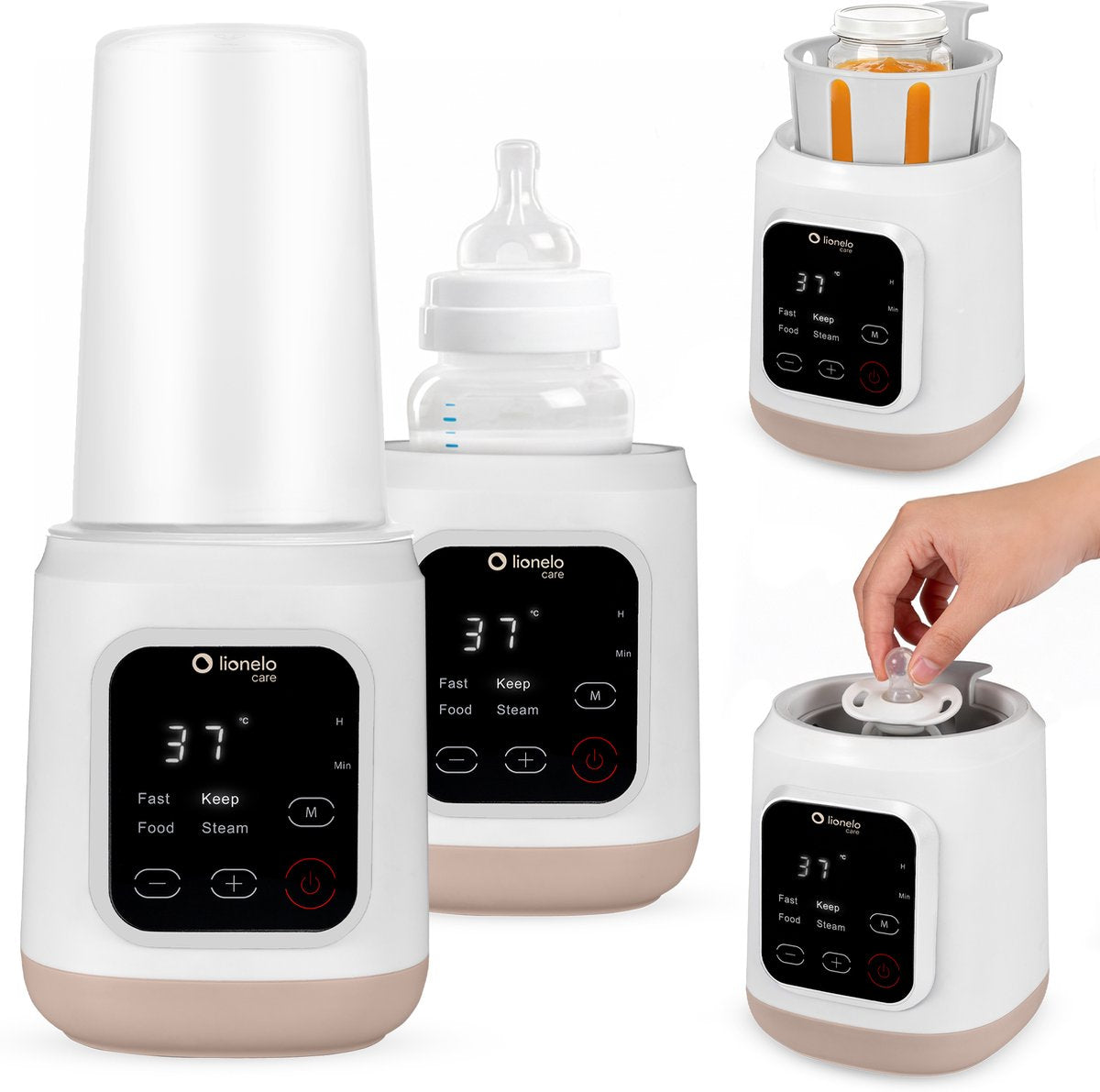 Lionelo thermup 3.0 – baby bottle warmer 6in1: sterilizer, bottle warmer, quick heating, defrosting, keeping warm 24 hours, liquids and food - bottles - 35-100°c - 400w - bpa-free