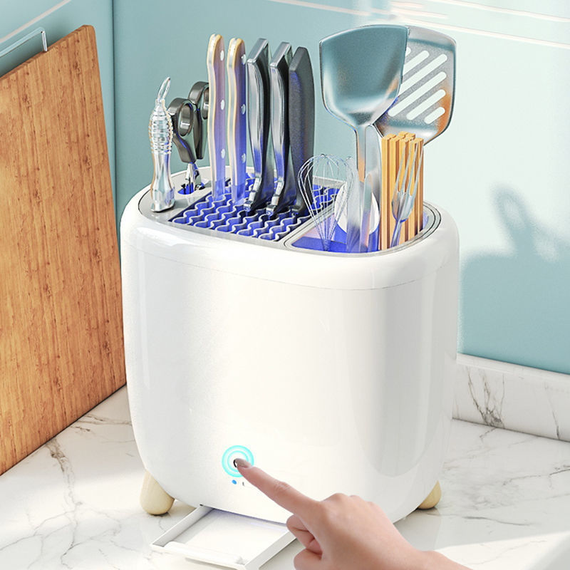 Mini UV Knife Sterilizer Rack for Cutlery and Tableware Storage