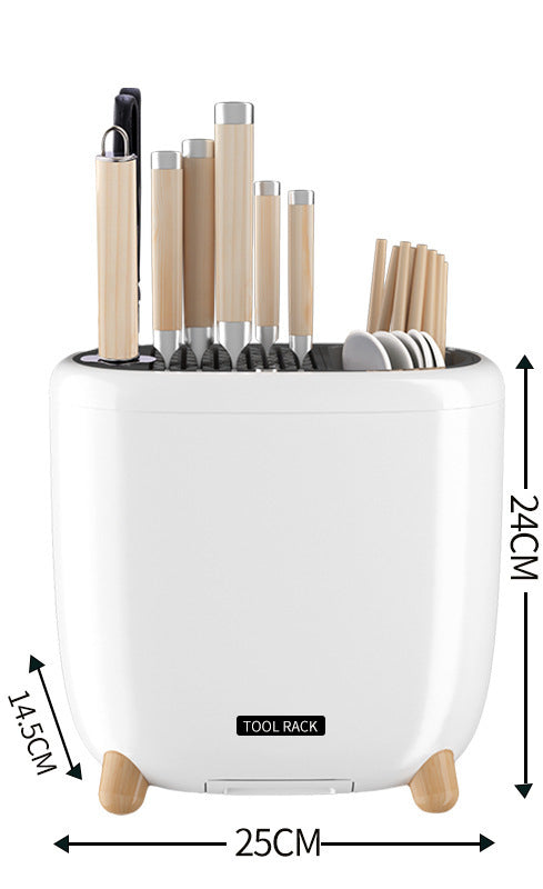 Mini UV Knife Sterilizer Rack for Cutlery and Tableware Storage