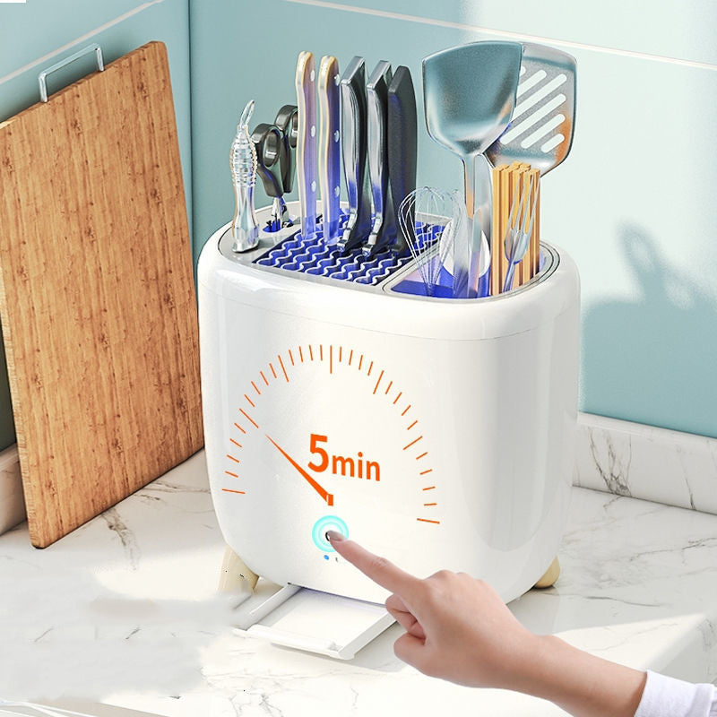 Mini UV Knife Sterilizer Rack for Cutlery and Tableware Storage